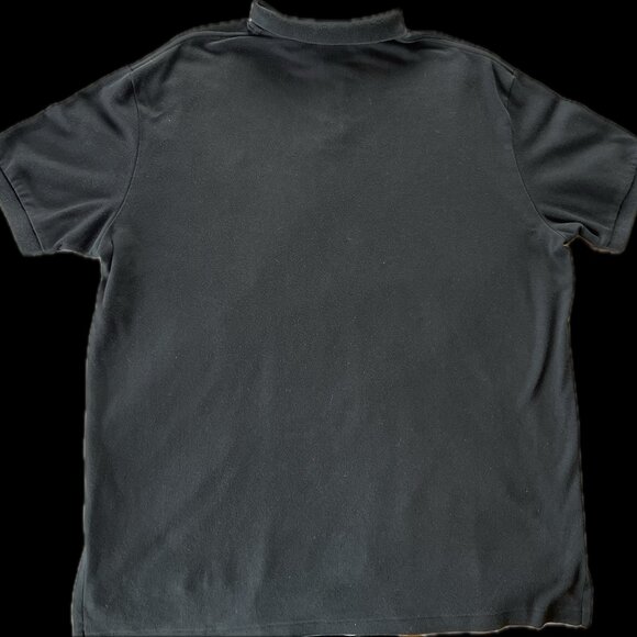 POLO Ralph Lauren Mens Black Soft Cotton/Jersey Knit Polo Shirt - Classic Fit XL - Picture 3 of 6